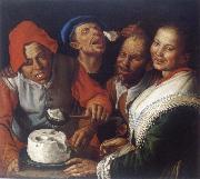 CAMPI, Vincenzo The Ricotta-eaters oil painting artist